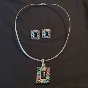 Three piece matching Necklace and earring set
